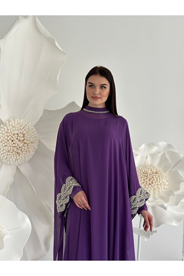 2976 ŞİFON ELBİSE İÇLİK DAHİL - 4