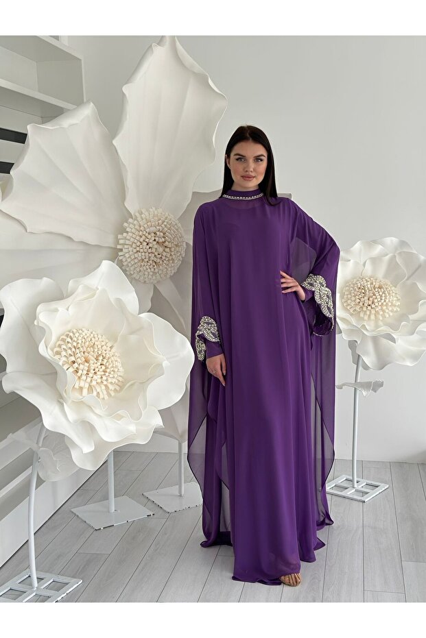 2976 ŞİFON ELBİSE İÇLİK DAHİL - 1