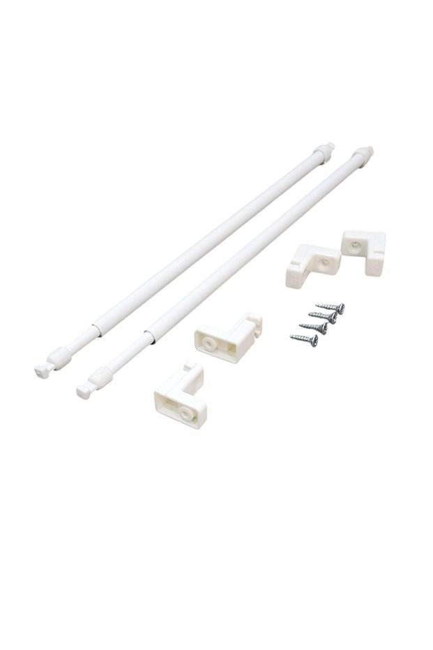 White Briz Curtain Rod (Butterfly Curtain Rod) 80Cm-100Cm