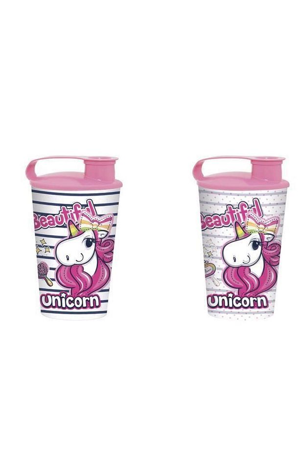 330 Cc Unicorn Desen 3d Kapaklı Pp Bardak - 1