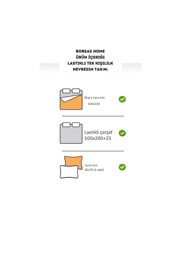 Deniz Lastikli Tek Kişilik Nevresim Takımı - 3