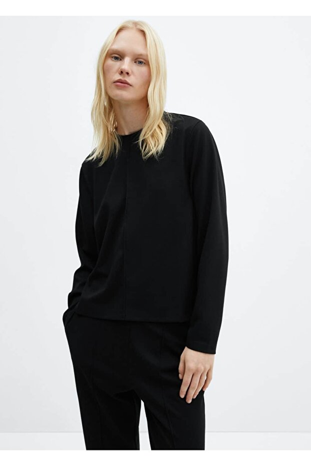 Dekoratif dikişli sweatshirt - 1