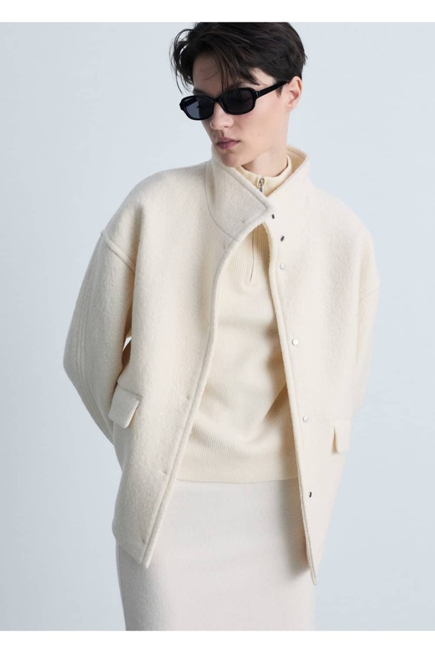 High Collar Wool Coat