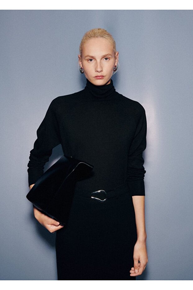 İnce triko boğazlı kazak - 6