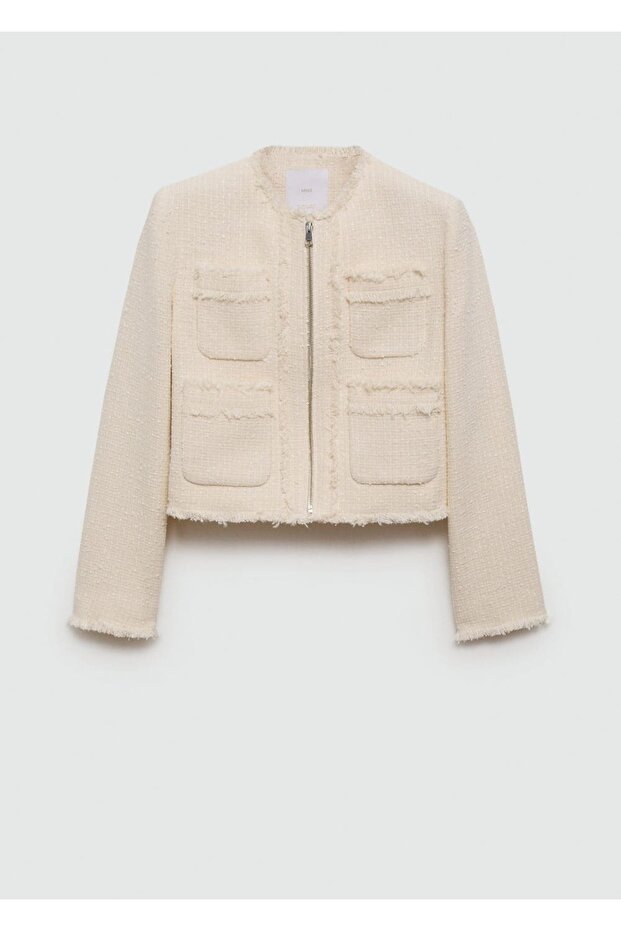 Fermuarlı Tüvit Ceket - 3