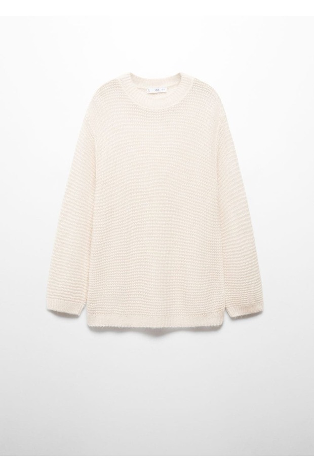 Oversize Delikli Kazak - 3