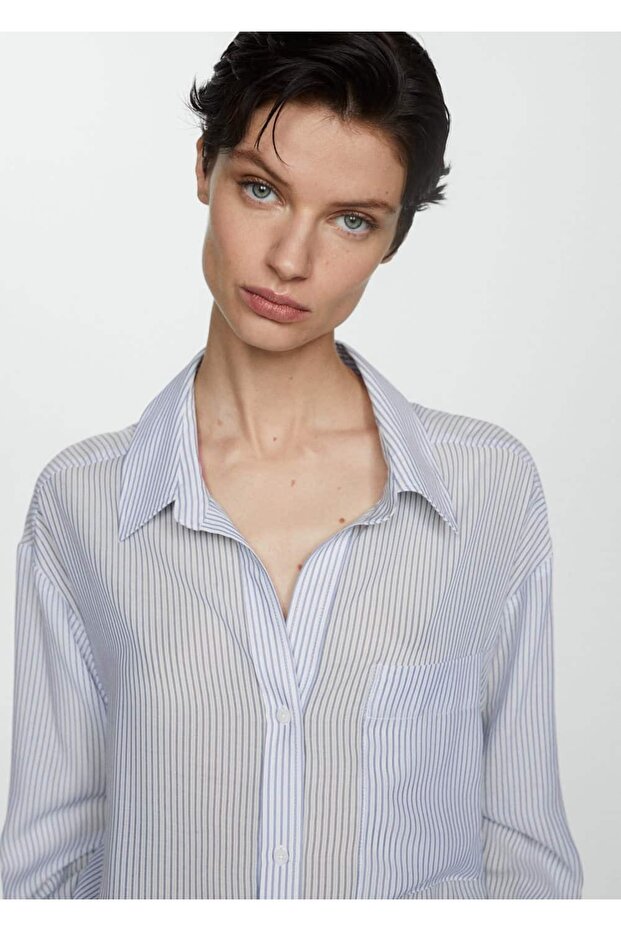 Cepli çizgili gömlek - 5