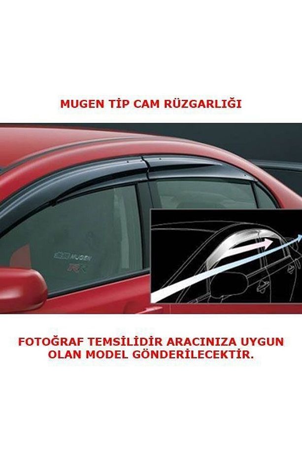 Ford Transit Custom Cam Rüzgarlığı Mugen Tip 2li - 3