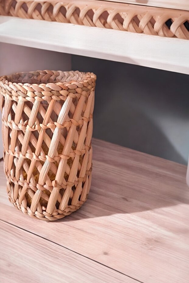 Countertop Wicker Spoon Holder Flower Pot Organizer Wicker Spoon Holder Bamboo Spoon Holder Wooden Spoon Holder