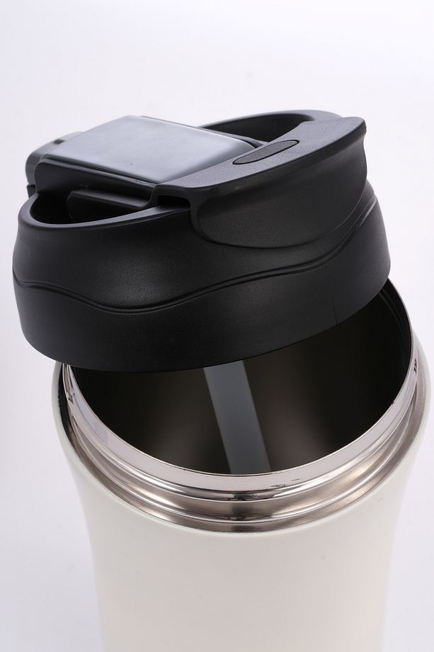 Termos Mug 400 ML - Paslanmaz Çelik, Pipetli ve Doğrudan İçme Kapaklı - 8