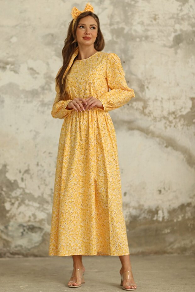 Hijab Yellow Daisy Dress (Hijab)