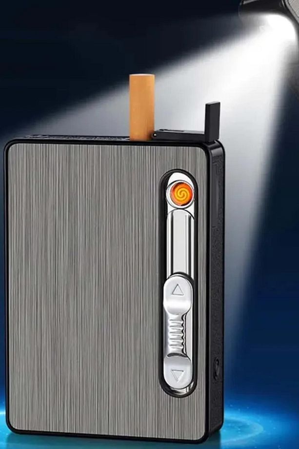 Usb Şarjlı Sigara Tabakası Çakmak El Fenerli 885usbtabaka - 1