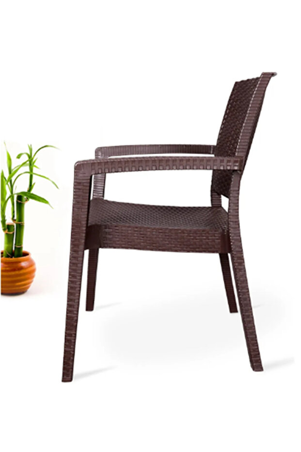 Rattan Sandalye 4 Adet Rattan Victor Kollu Sandalye Koltuk 4'lü Set A plus - 3