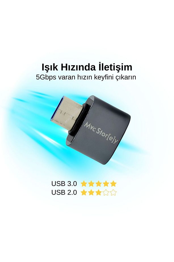 Type-C Dönüştürücü USB 3.0 Thunderbolt 3 Dönüştürücü Hafif Cep Tipi - 4