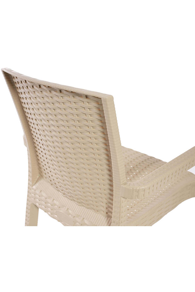 Rattan Sandalye 6 Adet Rattan Victor Kollu Sandalye Koltuk 6'lı Set A plus - 3