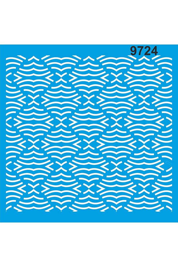 نمط متموج - قالب رسم استنسل - 1