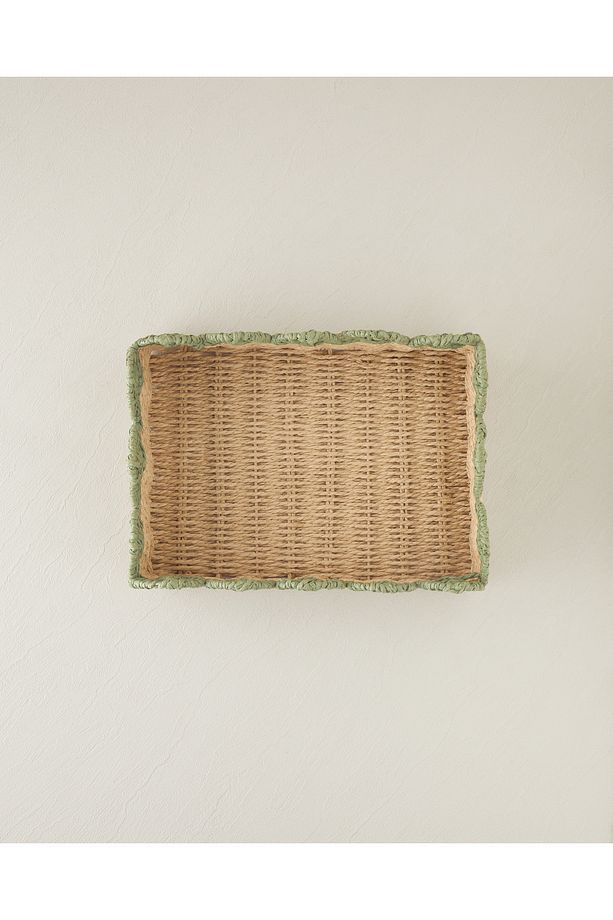 Grind Kağıt Tepsi 34x25 Cm Yeşil-Sarı - 2