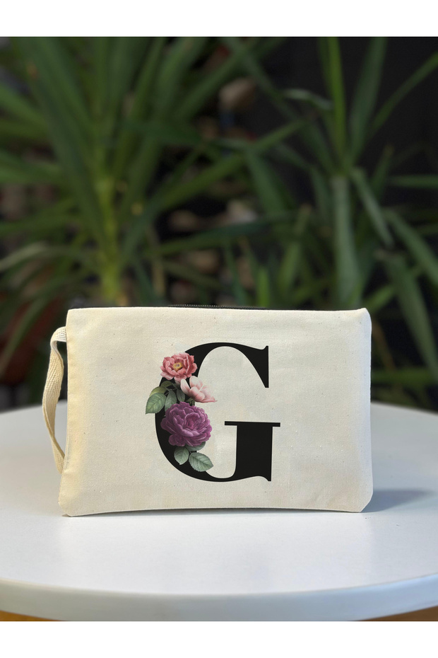 Canvas Bag World G Letter Printed Clutch Bag