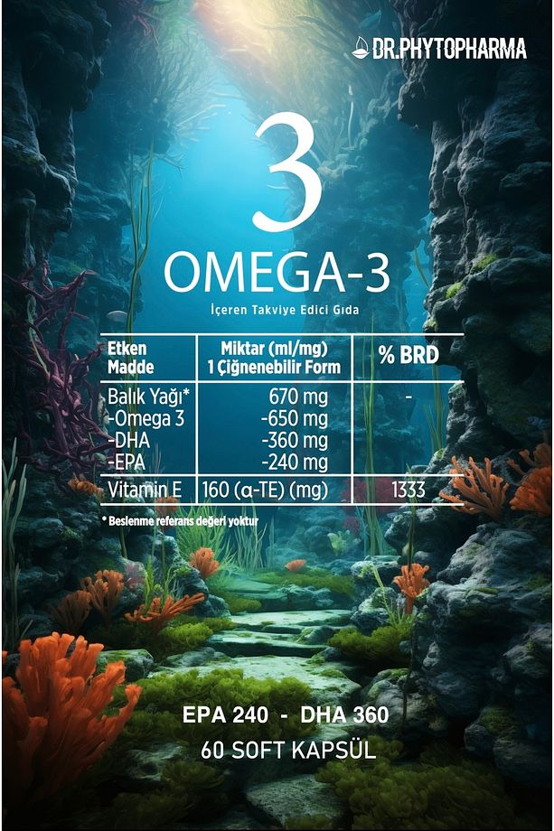 Omega-3 Epa Dha Ve Vitamin E Içeren 60 Adet Çiğnenebilir Soft Jel Kapsül Form 1000 Mg - 2