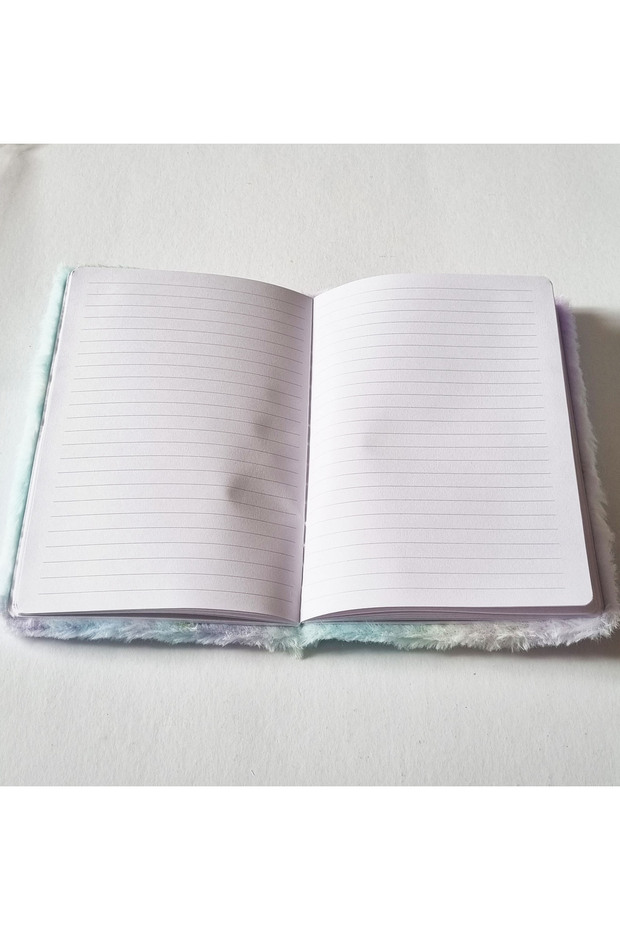Zippered Pocket Furry Plush Rabbit Souvenir Memory Daily Notepad Dmn-Pls2 - 1 Piece with Shape Selection - 3