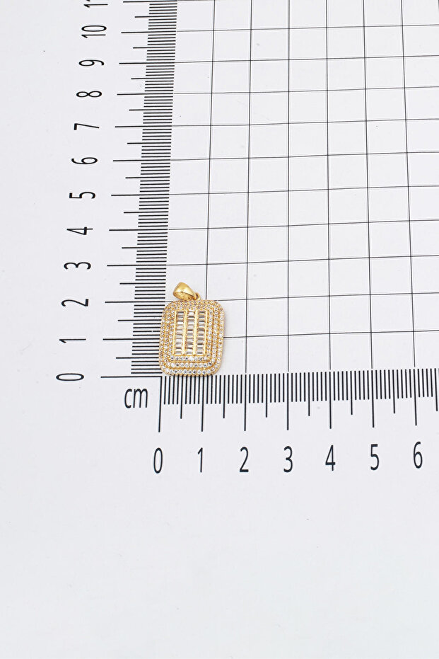 Baget Taşlı 14 Ayar Altın Kolye - 3