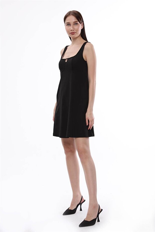 Kalın Askı Elbise - 3