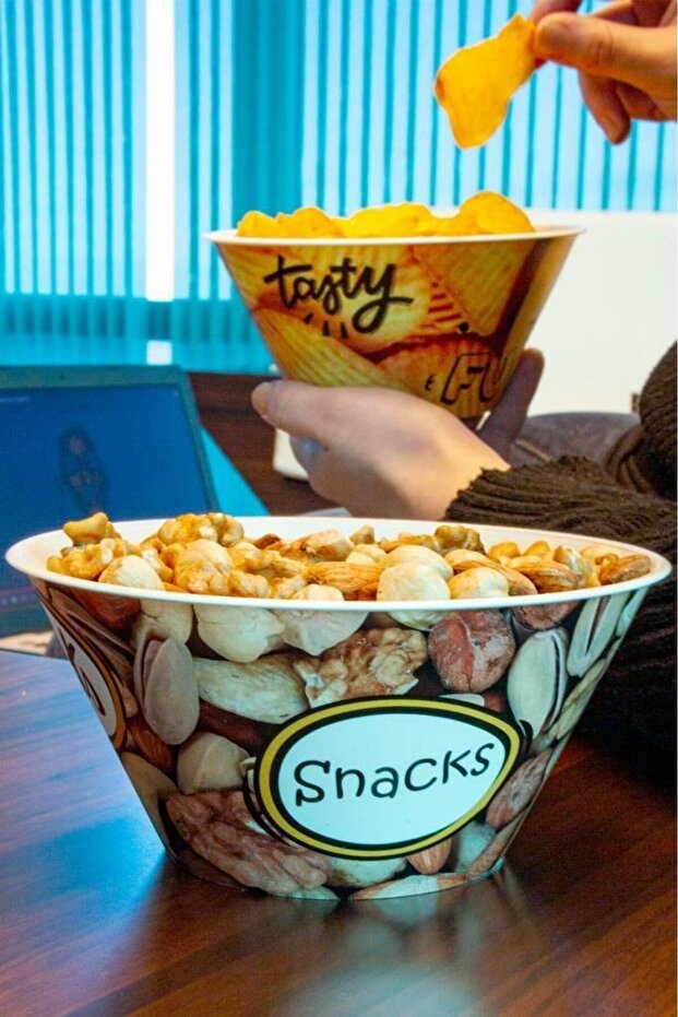 Double Patterned Snack Bowl-Chips - 2