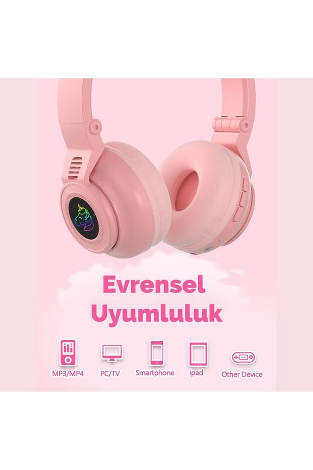 Unicorn 94db Güvenli Ses Limitli Yumuşak Kulak Pedli Bluetooth Kulaklık Çocuk Kulaklığı Uzun - 6