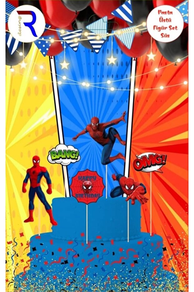 Spiderman Cake Top Character Set Ornament