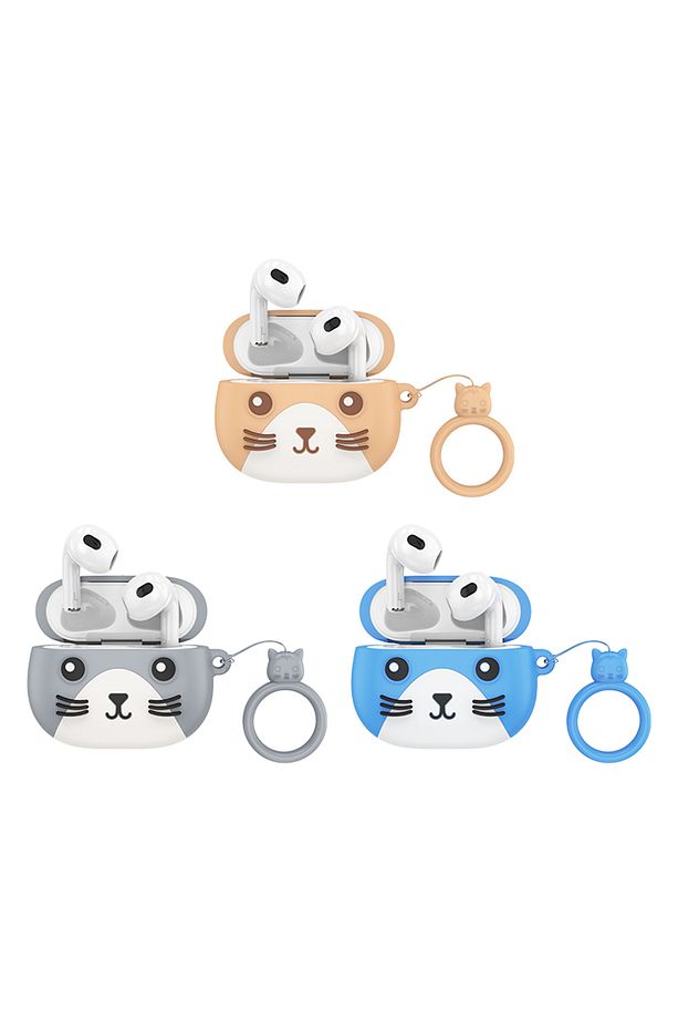 Ew46 Pro Ios Android Uyumlu Tws Bluetooth 5.3 Kablosuz Kulaklık Silikon Kedi Desenli Kılıf Ile - 6