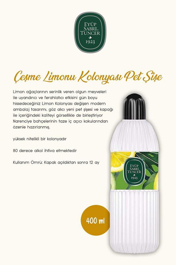 Kolonya 1 lt ve Pet Şişe 400 ml Çeşme Limonu ve Rosie Hediye - 2