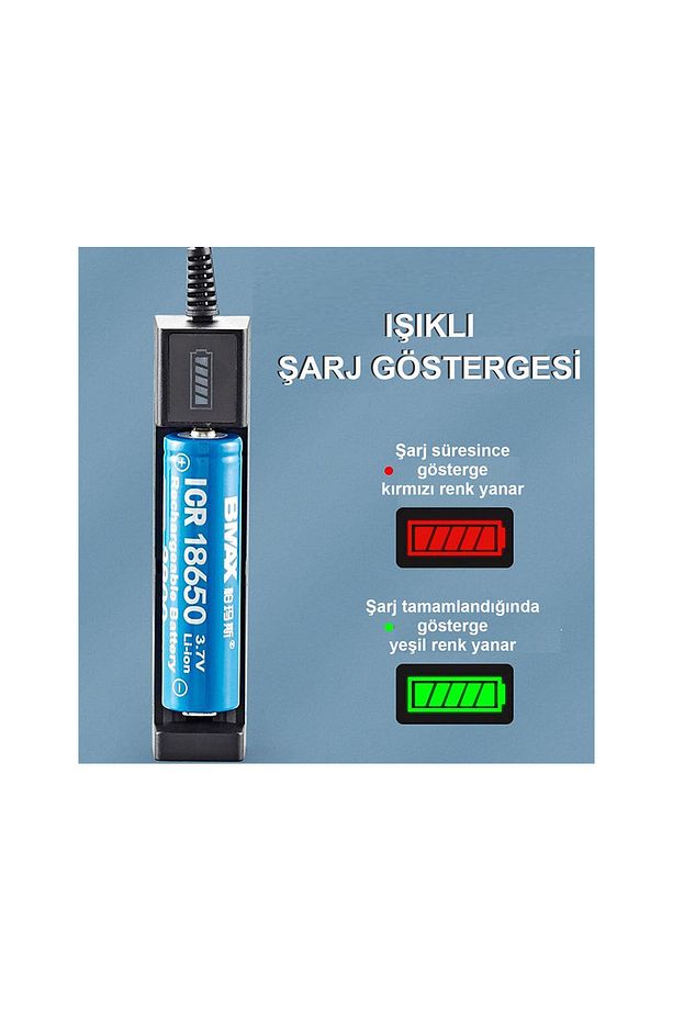 Pil Şarj Aleti (TEK YUVALI) - Lityum Pil Şarj Cihazı / Gt-bc01 - 3