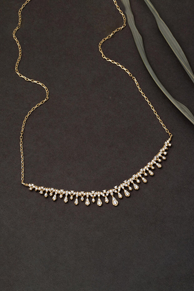 Damla Model 14 Ayar Altın Üçlü Set - 3