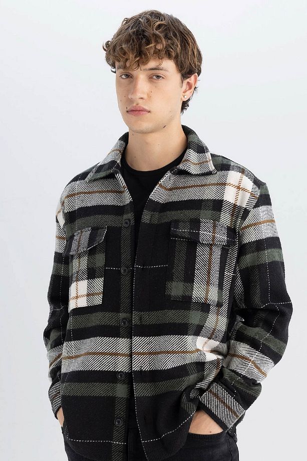 Relax Fit Oduncu Flanel Uzun Kollu Gömlek A7045ax24au - 1