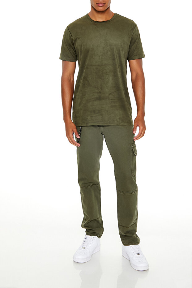 Basic Bisiklet Yaka Tişört - 7