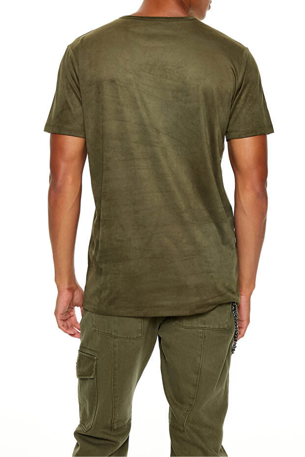 Basic Bisiklet Yaka Tişört - 5