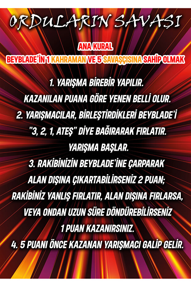 Çocuklar İçin 3D Puzzle Beyblade Set  6 Kart Kahraman Hero ve 5 Savaşçısı - 7