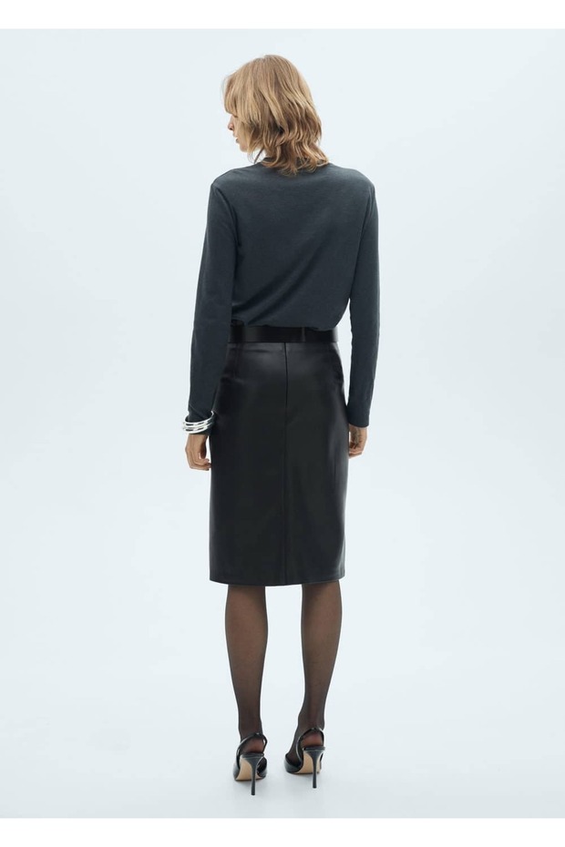 Bleistiftrock in Lederoptik - 4