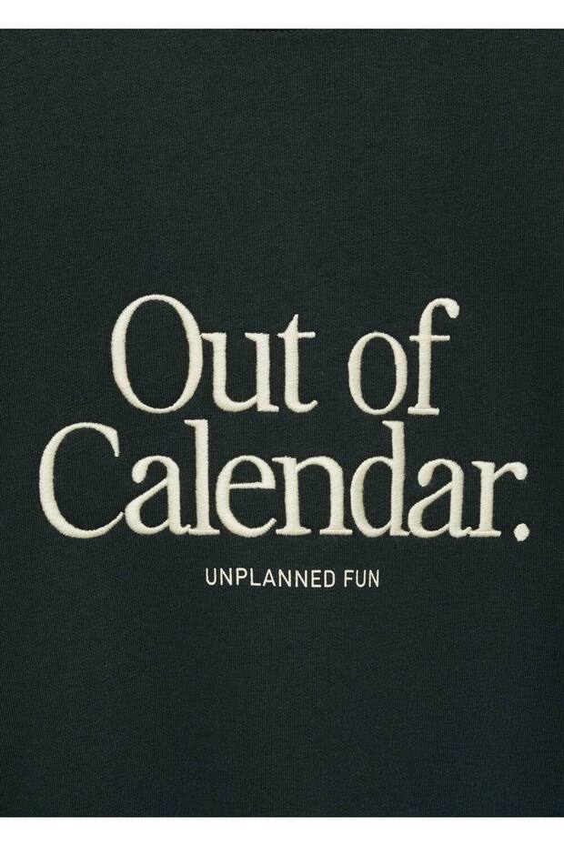 Mesaj işlemeli pamuklu sweatshirt - 6