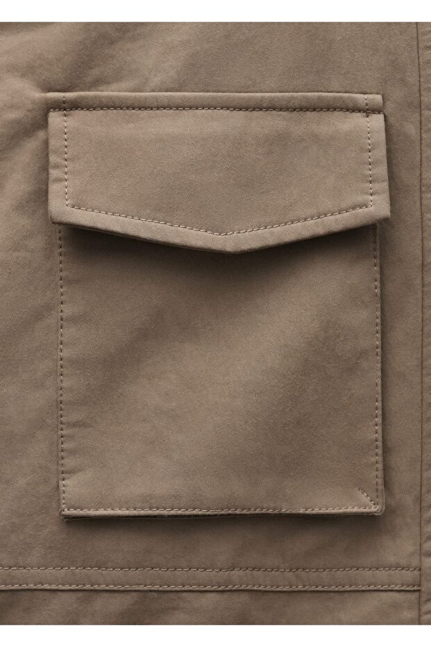 Yüksek yaka cepli parka - 6