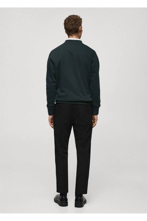 Mesaj işlemeli pamuklu sweatshirt - 4