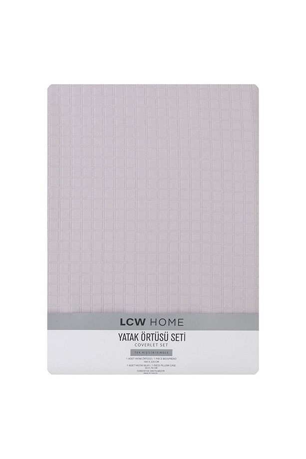 LCW HOME Tek Kişilik Kendinden Desenli Yatak Örtüsü ve Yastık Kılıfı (S2) - 6