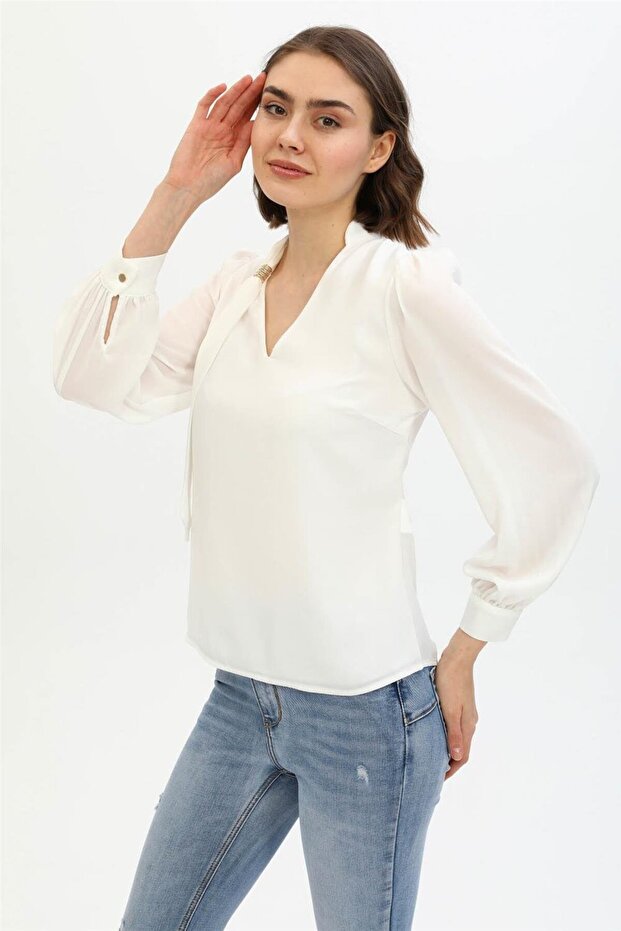 Fularlı Bluz - 2