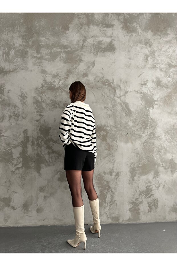 Polo Yaka Oversize Triko Kazak - 5