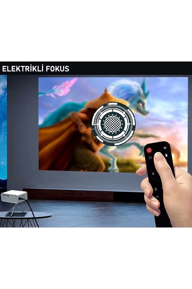 Akıllı Taşınabilir Projeksiyon Ev Sineması Bluetooth Wifi Android 11 2gb/32gb - 7