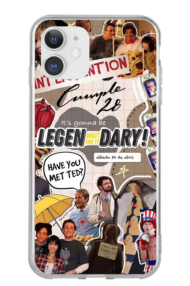 iPhone 11 Uyumlu Retro Gazete How i met your mother Tasarımlı Şeffaf Silikon Kılıf - 1