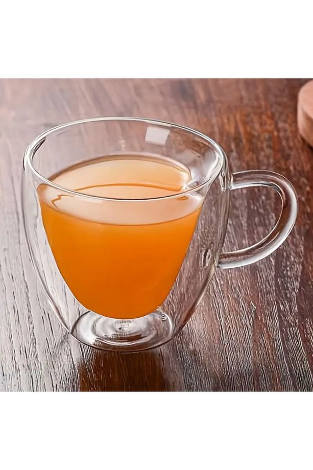 Isıya Dayanıklı Çift Cidarlı Kalpli Kupa Bardak | Borosilikat Çift Katmanlı 250 ml Çay Kahve Bardağı - 4