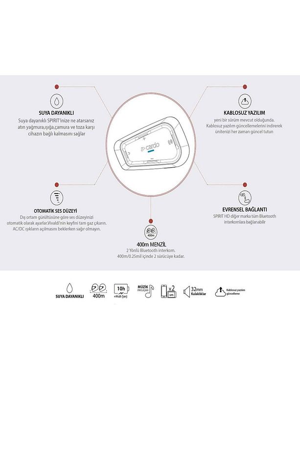 Spirit Bluetooth Ve Intercom (TEKLİ PAKET) - 6