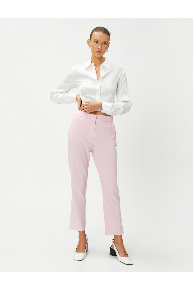 Basic Cigarette Trousers with Pockets - 1