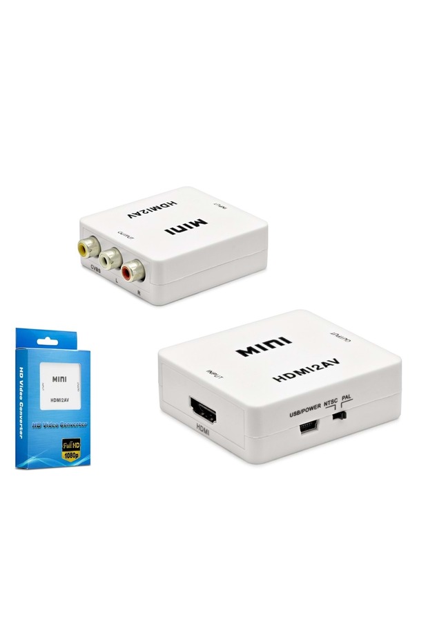 Hdx1281 HDMI to Av Video Converter 1080P White
